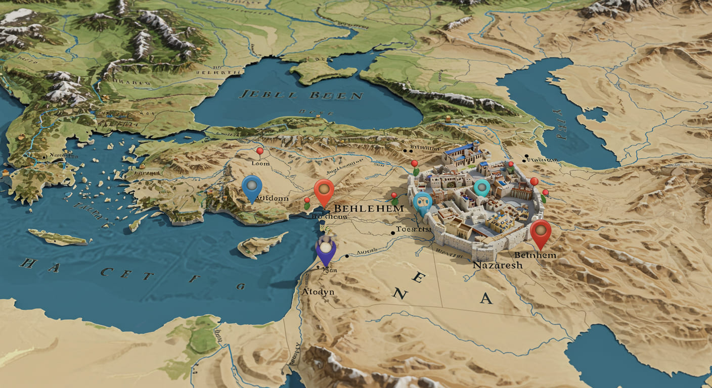 Preview of Interactive Biblical Map